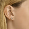 oorknoppen knoop 14K bicolor goud geel/wit - Afbeelding 2