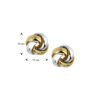 oorknoppen knoop 14K bicolor goud geel/wit - Afbeelding 3