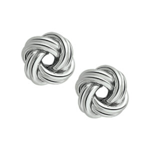 oorknoppen knoop zilver wit
