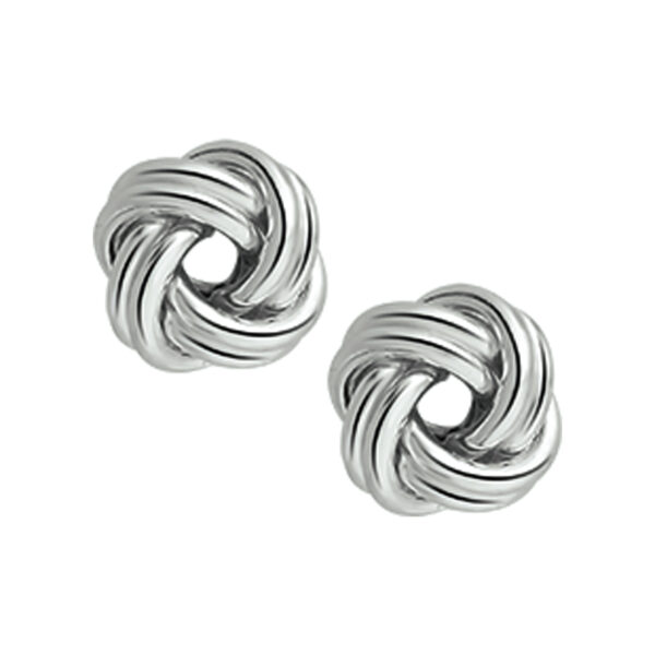 oorknoppen knoop zilver wit