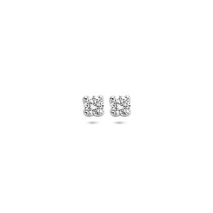 oorknoppen lab grown diamant 0.20ct. (2x 0.10ct) h si 3,25 mm 14K witgoud