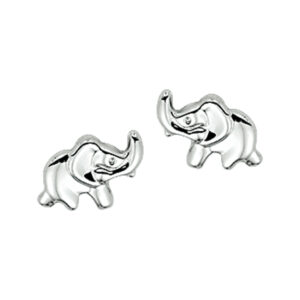 oorknoppen olifant zilver wit