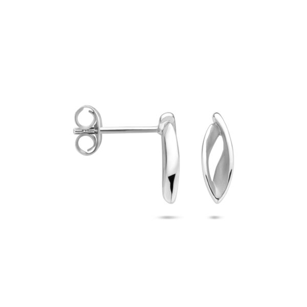 oorknoppen poli/mat 12 mm zilver gerhodineerd - Afbeelding 3