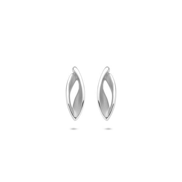 oorknoppen poli/mat 12 mm zilver gerhodineerd