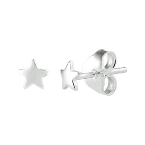 oorknoppen ster zilver wit