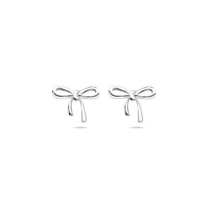 oorknoppen strik 11 mm zilver gerhodineerd