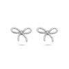 oorknoppen strik 7,5 mm zilver gerhodineerd