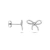 oorknoppen strik 7,5 mm zilver gerhodineerd - Afbeelding 3