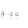 oorknoppen zirkonia 4 mm zilver gerhodineerd - Afbeelding 3