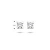 oorknoppen zirkonia 4 mm zilver gerhodineerd - Afbeelding 4