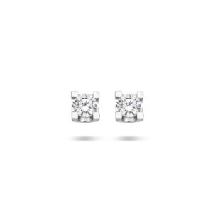oorknoppen zirkonia 4 mm zilver gerhodineerd