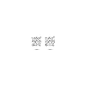 oorknoppen zirkonia 5 mm zilver gerhodineerd