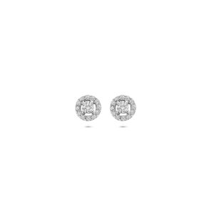 oorknoppen zirkonia 5,5 mm zilver gerhodineerd