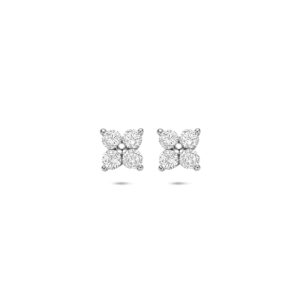 oorknoppen zirkonia 6,5 mm zilver gerhodineerd