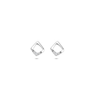 oorknoppen zirkonia 7 mm zilver gerhodineerd