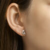 oorknoppen zirkonia zilver gerhodineerd - Afbeelding 2
