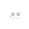 oorknoppen zirkonia zilver gerhodineerd - Afbeelding 4