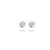 oorknoppen zirkonia zilver gerhodineerd