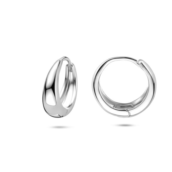 oorringen 14 mm zilver gerhodineerd - Afbeelding 3