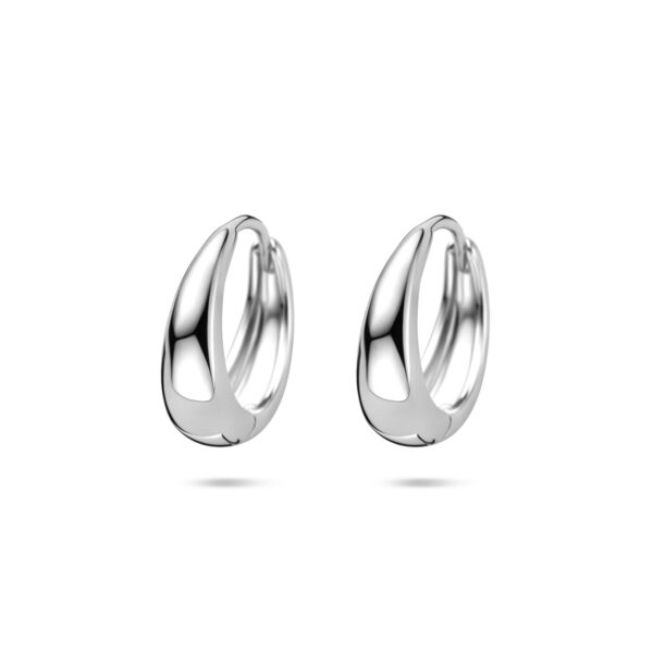 oorringen 14 mm zilver gerhodineerd