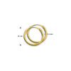 oorringen 1,5 mm vierkant 14K geelgoud - Afbeelding 3