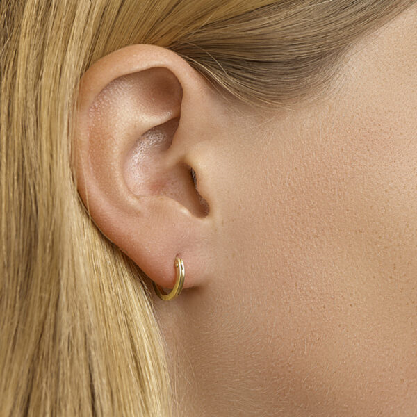 oorringen 1,5 mm vierkant 14K geelgoud - Afbeelding 3