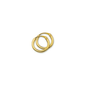 oorringen 1,5 mm vierkant 14K geelgoud