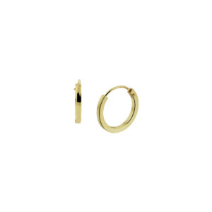 oorringen 1,5 mm vierkant 14K geelgoud