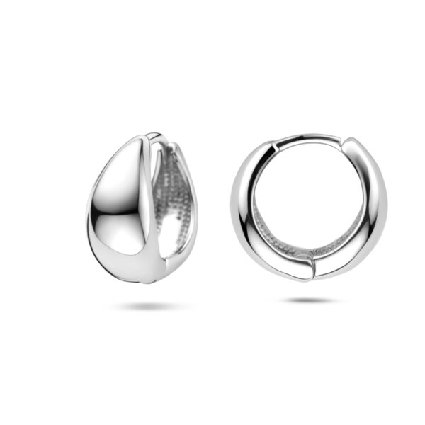 oorringen 15 mm zilver gerhodineerd - Afbeelding 3