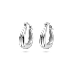 oorringen 17,5 mm zilver gerhodineerd