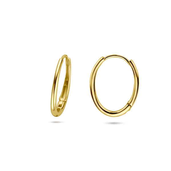 oorringen 18 mm 14K geelgoud - Afbeelding 3
