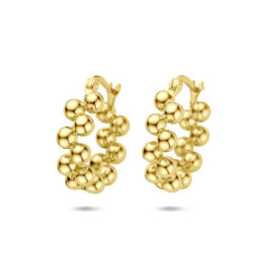 oorringen 19 mm 1 micron zilver verguld (geel)