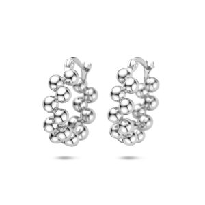 oorringen 19 mm zilver gerhodineerd
