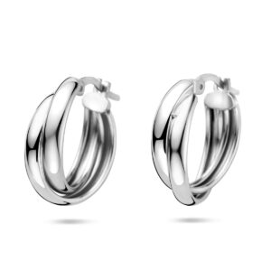 oorringen 19,5 mm zilver gerhodineerd
