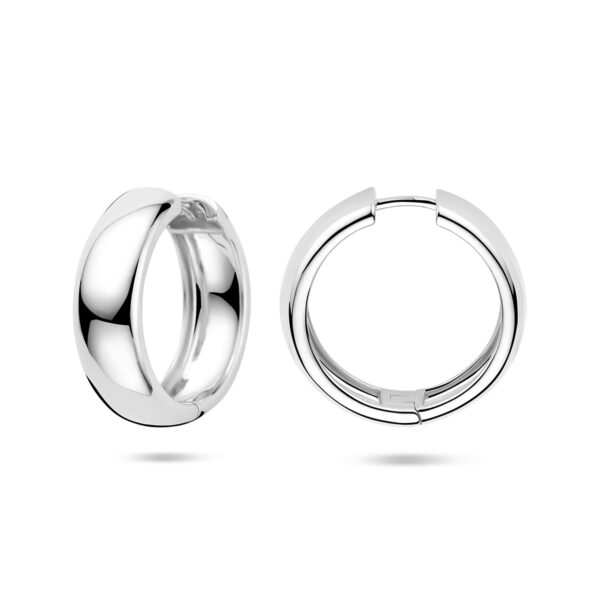 oorringen 25 mm zilver gerhodineerd - Afbeelding 3