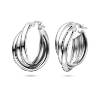 oorringen 26,5 mm zilver gerhodineerd