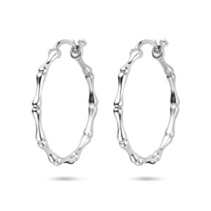 oorringen 30 mm zilver gerhodineerd