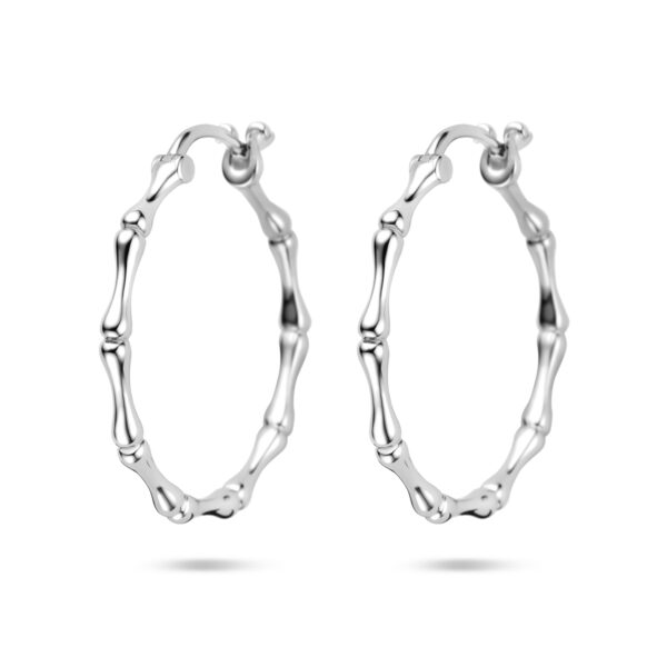 oorringen 30 mm zilver gerhodineerd