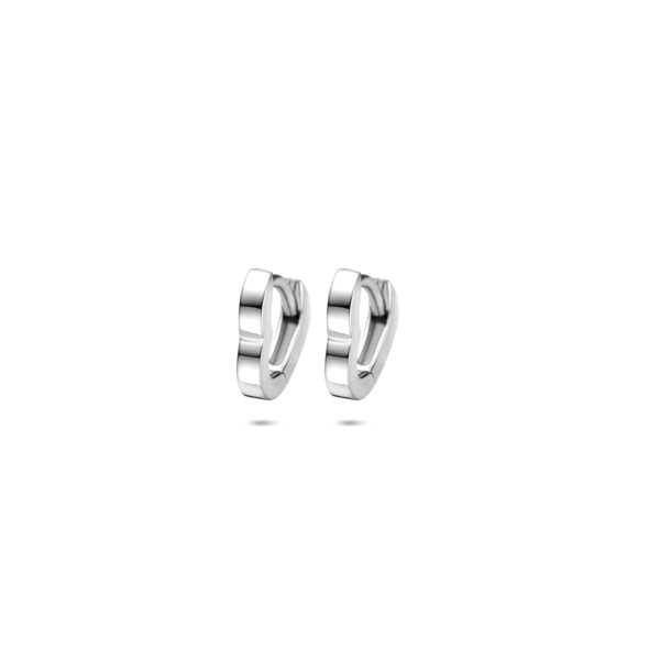oorringen hartje 10 mm zilver gerhodineerd