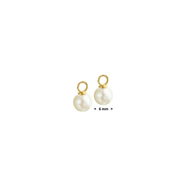 oorringhanger parel 14K geelgoud - Afbeelding 2