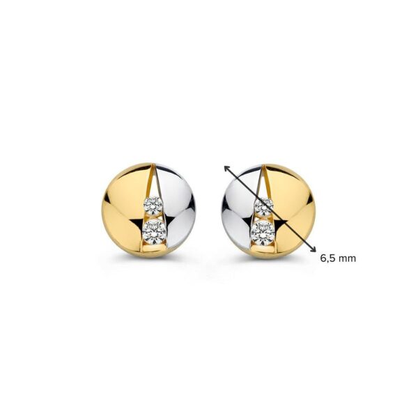 Oorstekers bicolor zirkonia - Afbeelding 2