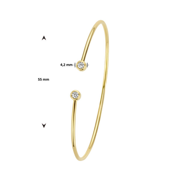 spangarmband diamant 0.19ct h si 14K geelgoud - Afbeelding 4