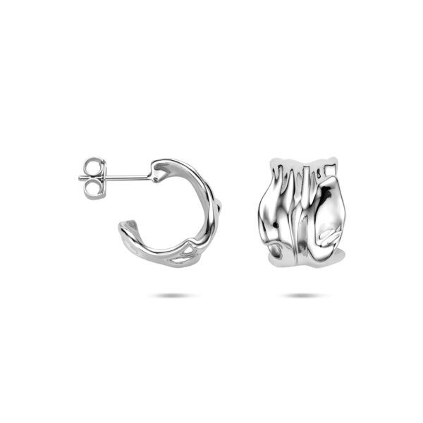 stekeroorringen 15 mm zilver gerhodineerd - Afbeelding 3