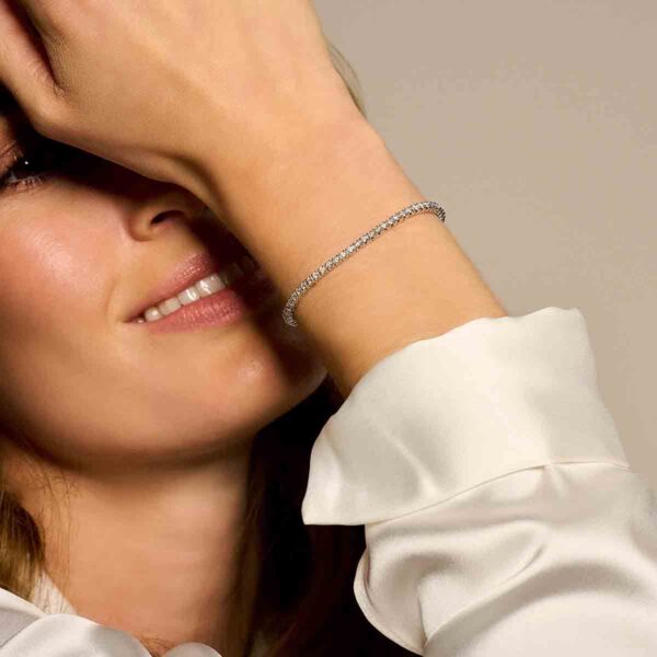 tennisarmband diamant 1.00ct h si 2,0 mm 17,5 cm 14K geelgoud - Afbeelding 5