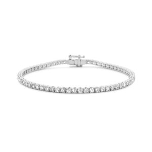 tennisarmband lab grown diamant 3.00ct g si 2,7 mm 17,5 cm 14K witgoud