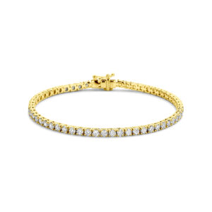 tennisarmband lab grown diamant 4.00ct g si 3,0 mm 17,5 cm 14K geelgoud