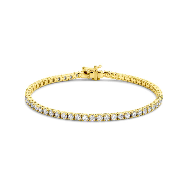 tennisarmband lab grown diamant 4.00ct g si 3,0 mm 17,5 cm 14K geelgoud