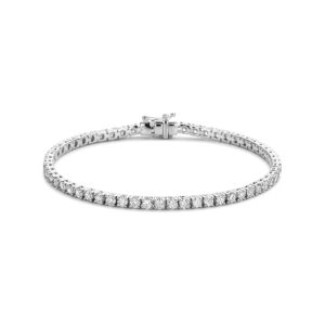 tennisarmband lab grown diamant 4.00ct g si 3,0 mm 17,5 cm 14K witgoud