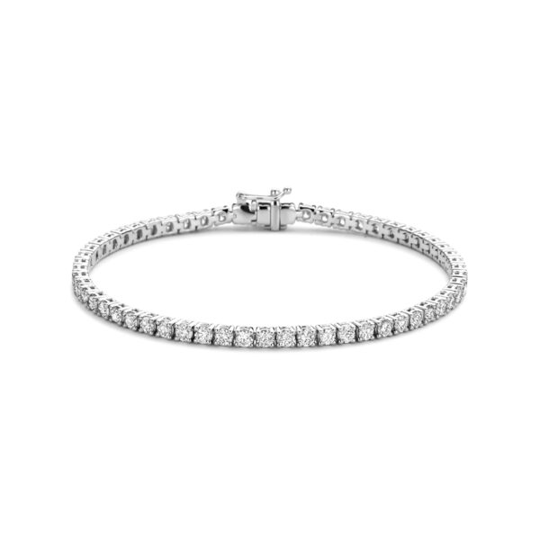 tennisarmband lab grown diamant 4.00ct g si 3,0 mm 17,5 cm 14K witgoud