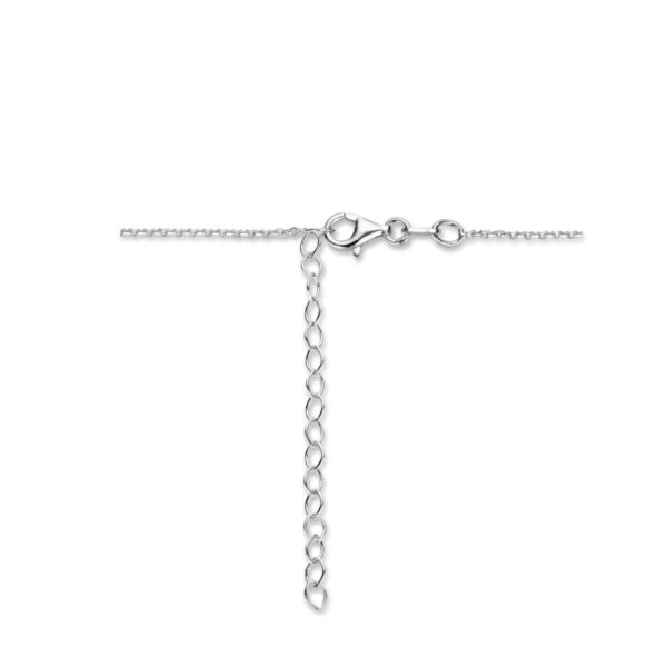 y-collier parel 45 + 5 cm zilver gerhodineerd - Afbeelding 3